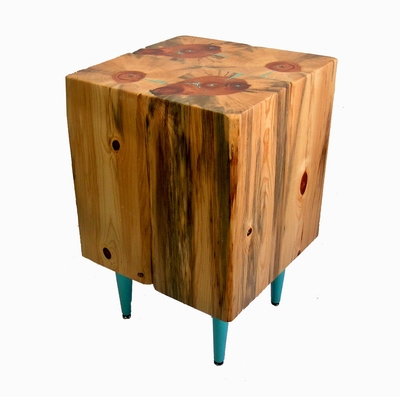Turquoise Inlay Butcher Table
